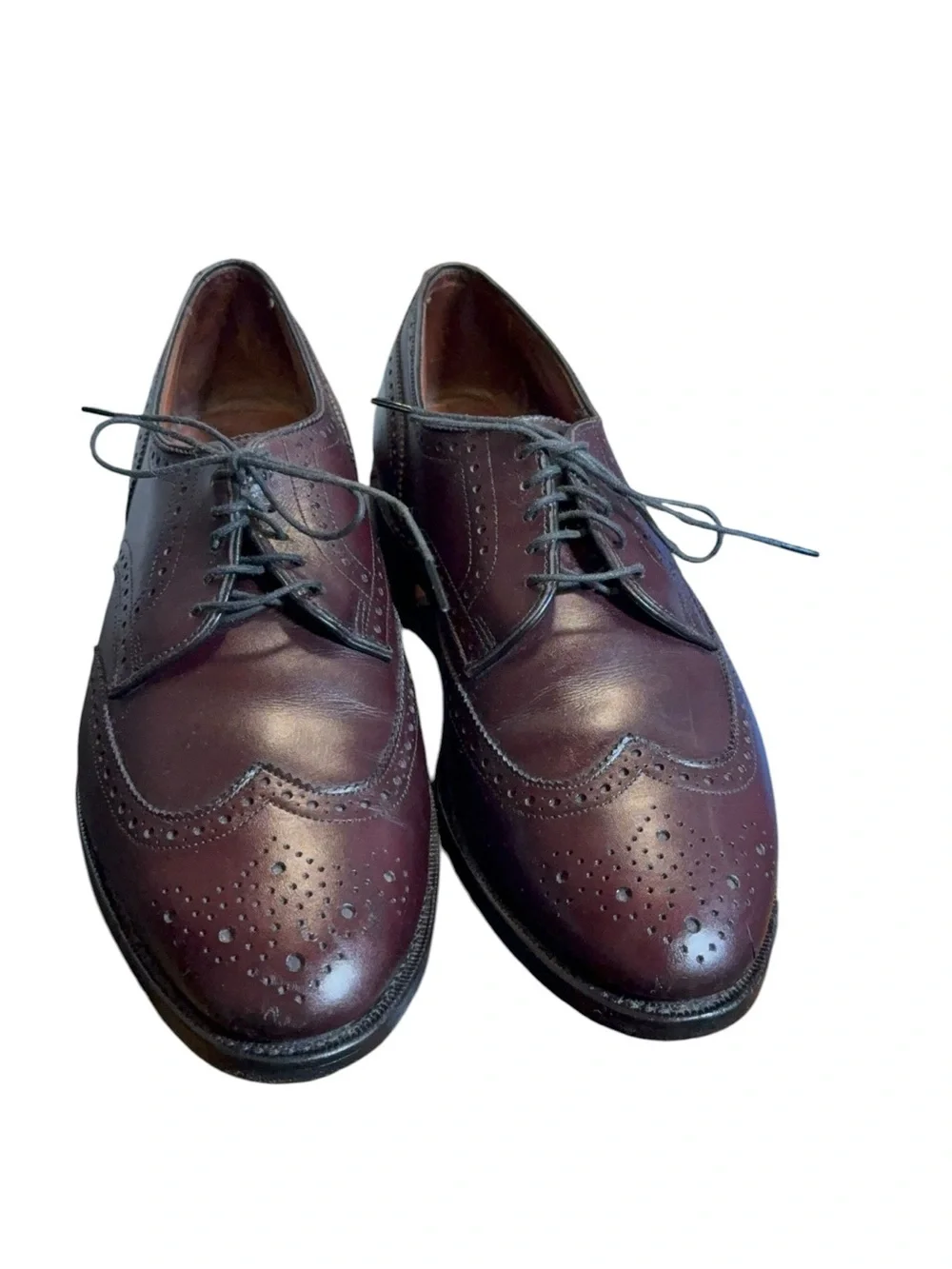 Allen Edmonds Concord Longwing Blucher Burgundy Leather Dress Shoes Men’s 9 D US